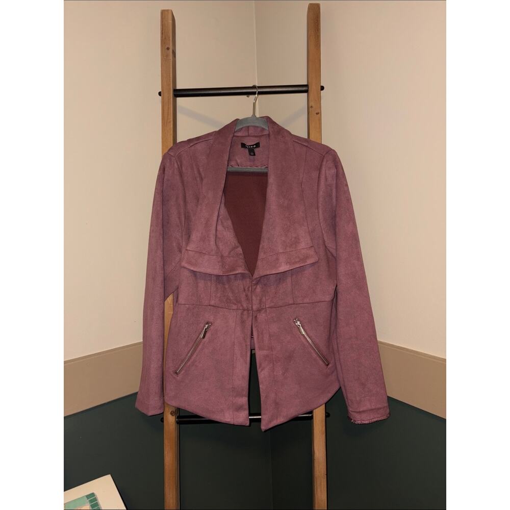 Torrid Women’s Faux-Suede Moto Jacket - Dusty Rose - Picture 7 of 7